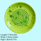 Ink-Splashed Ceramic Manual Grinder Bowl for Baby Food Ginger Garlic Spice Grinding Tool Artistic Kitchen Gadget Hand Mill