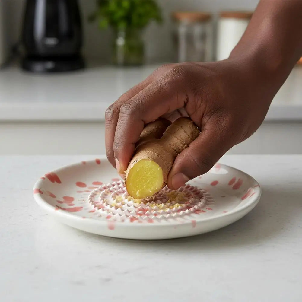 Ink-Splashed Ceramic Manual Grinder Bowl for Baby Food Ginger Garlic Spice Grinding Tool Artistic Kitchen Gadget Hand Mill