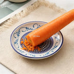 2 in 1 Garlic Ginger Masher Ceramic Round Grater Plate Manual Vegetable Fruit Grinding Tool for Kitchen Cooking Use