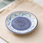 2 in 1 Garlic Ginger Masher Ceramic Round Grater Plate Manual Vegetable Fruit Grinding Tool for Kitchen Cooking Use