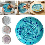 Ink-Splashed Ceramic Manual Grinder Bowl for Baby Food Ginger Garlic Spice Grinding Tool Artistic Kitchen Gadget Hand Mill