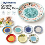 2 in 1 Garlic Ginger Masher Ceramic Round Grater Plate Manual Vegetable Fruit Grinding Tool for Kitchen Cooking Use