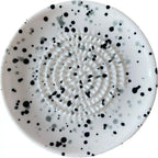 Ink-Splashed Ceramic Manual Grinder Bowl for Baby Food Ginger Garlic Spice Grinding Tool Artistic Kitchen Gadget Hand Mill