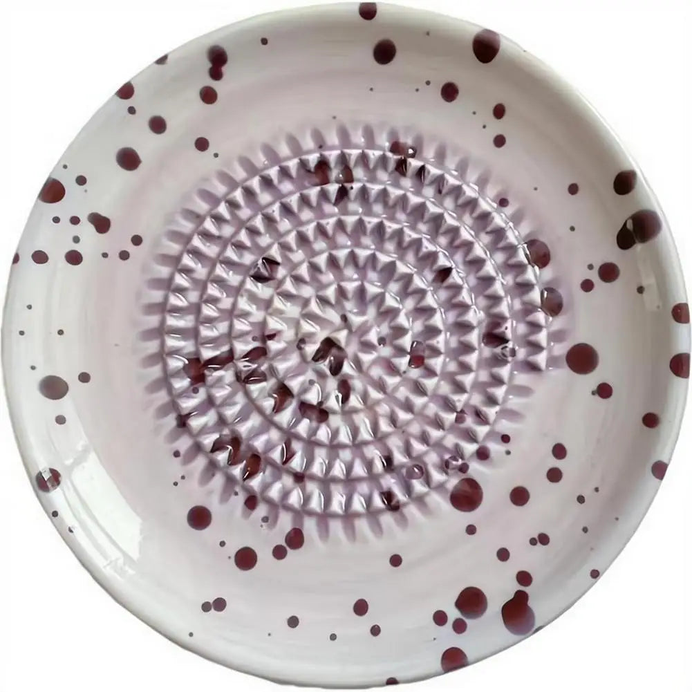 Ink-Splashed Ceramic Manual Grinder Bowl for Baby Food Ginger Garlic Spice Grinding Tool Artistic Kitchen Gadget Hand Mill