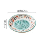 2 in 1 Garlic Ginger Masher Ceramic Round Grater Plate Manual Vegetable Fruit Grinding Tool for Kitchen Cooking Use